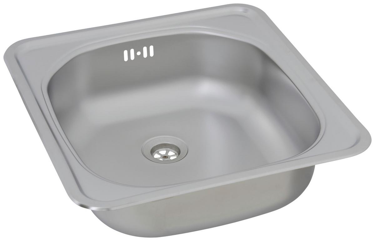 Spüle Dallas Edelstahl 46,5x15,5 cm - Edelstahlfarben, Basics, Metall (46,5/15,5/43,5cm) - Respekta