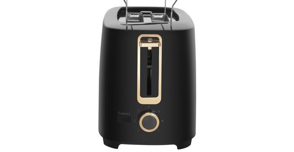 Toaster Finja Mit 7 Bräunungsgraden - Goldfarben/Schwarz, KONVENTIONELL, Kunststoff (21,3/13,8/23,1cm) - Bono