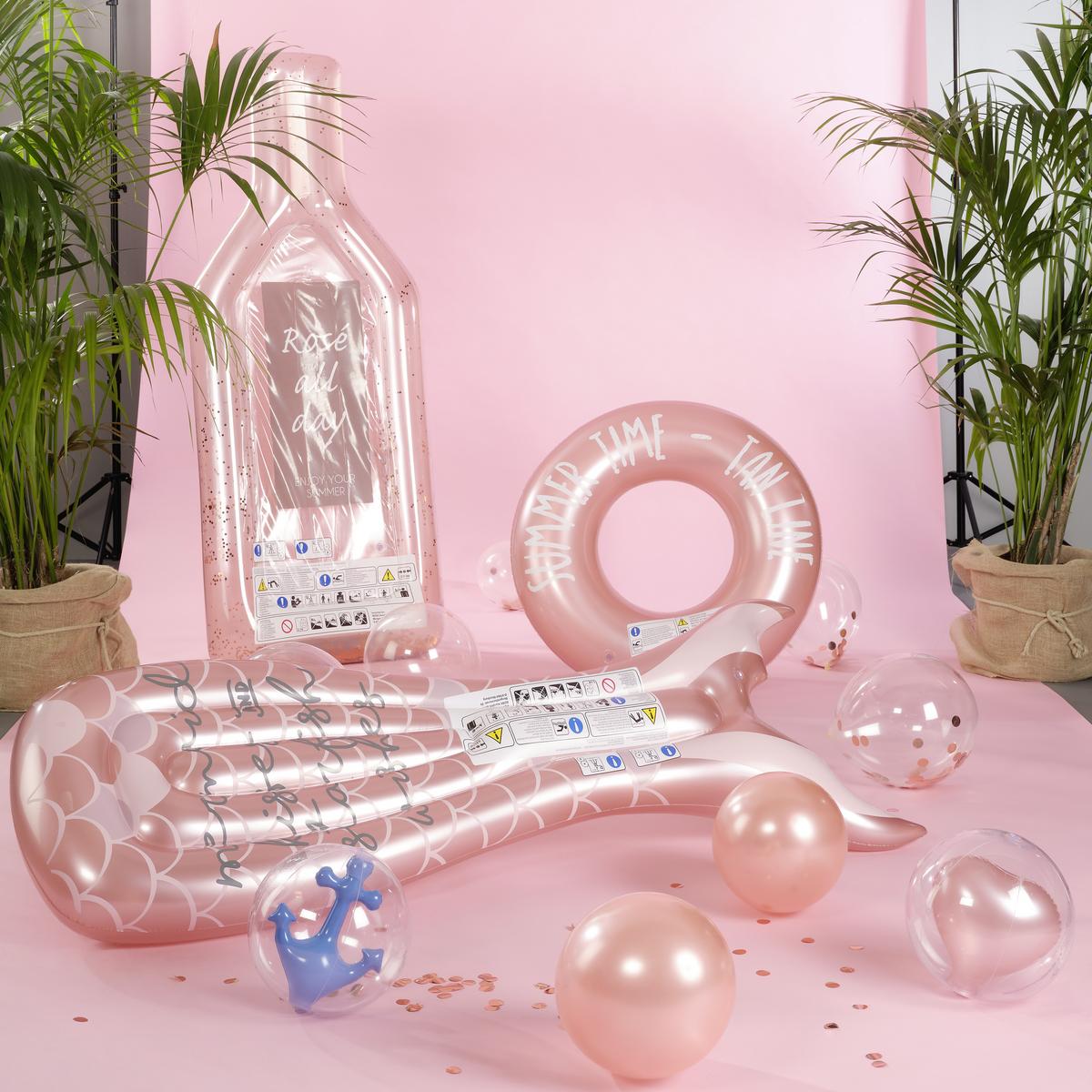 NAFUKOVACÍ LEHÁTKO MERMAID - růžová, plast (75/180cm)