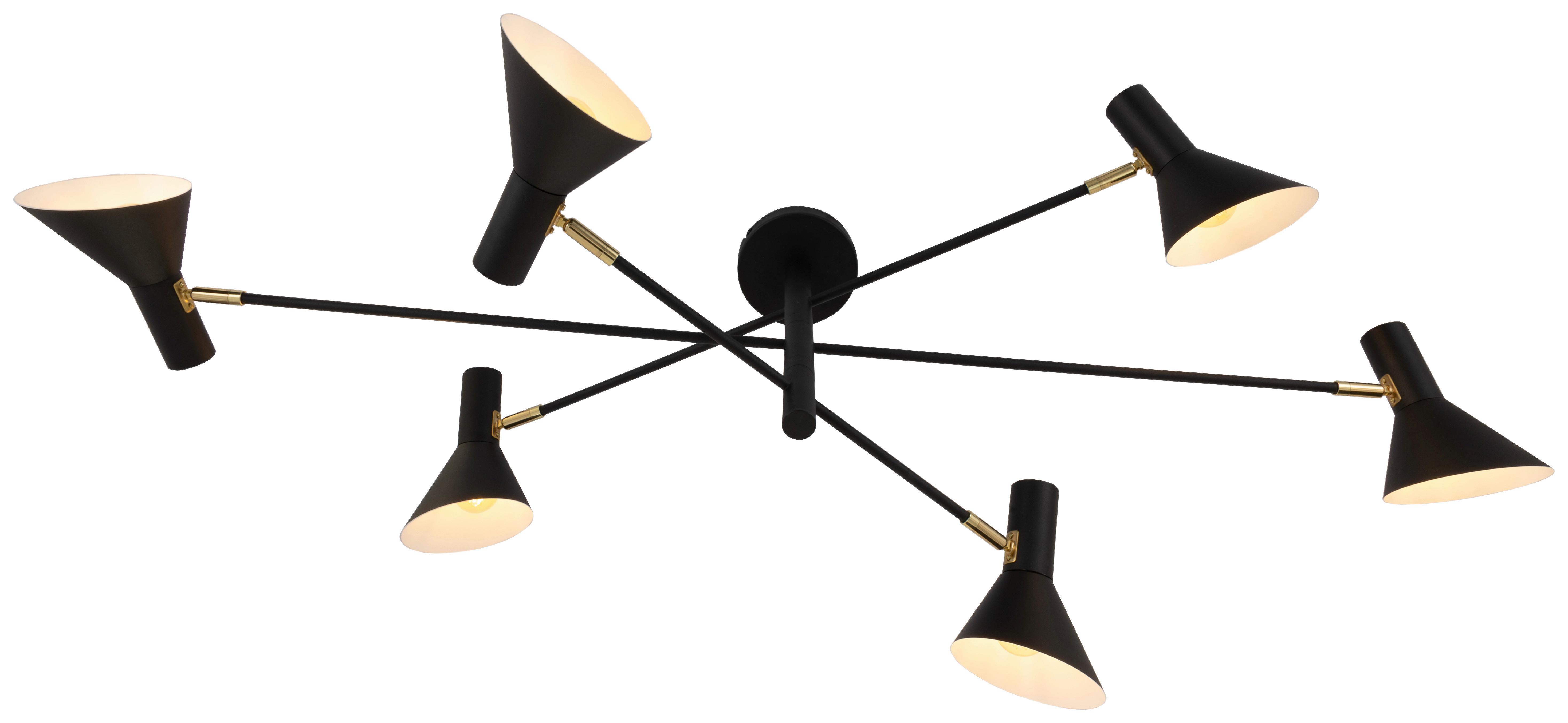 Deckenleuchte, E14 Sinn - Schwarz, KONVENTIONELL, Metall (123/83/40.5cm)