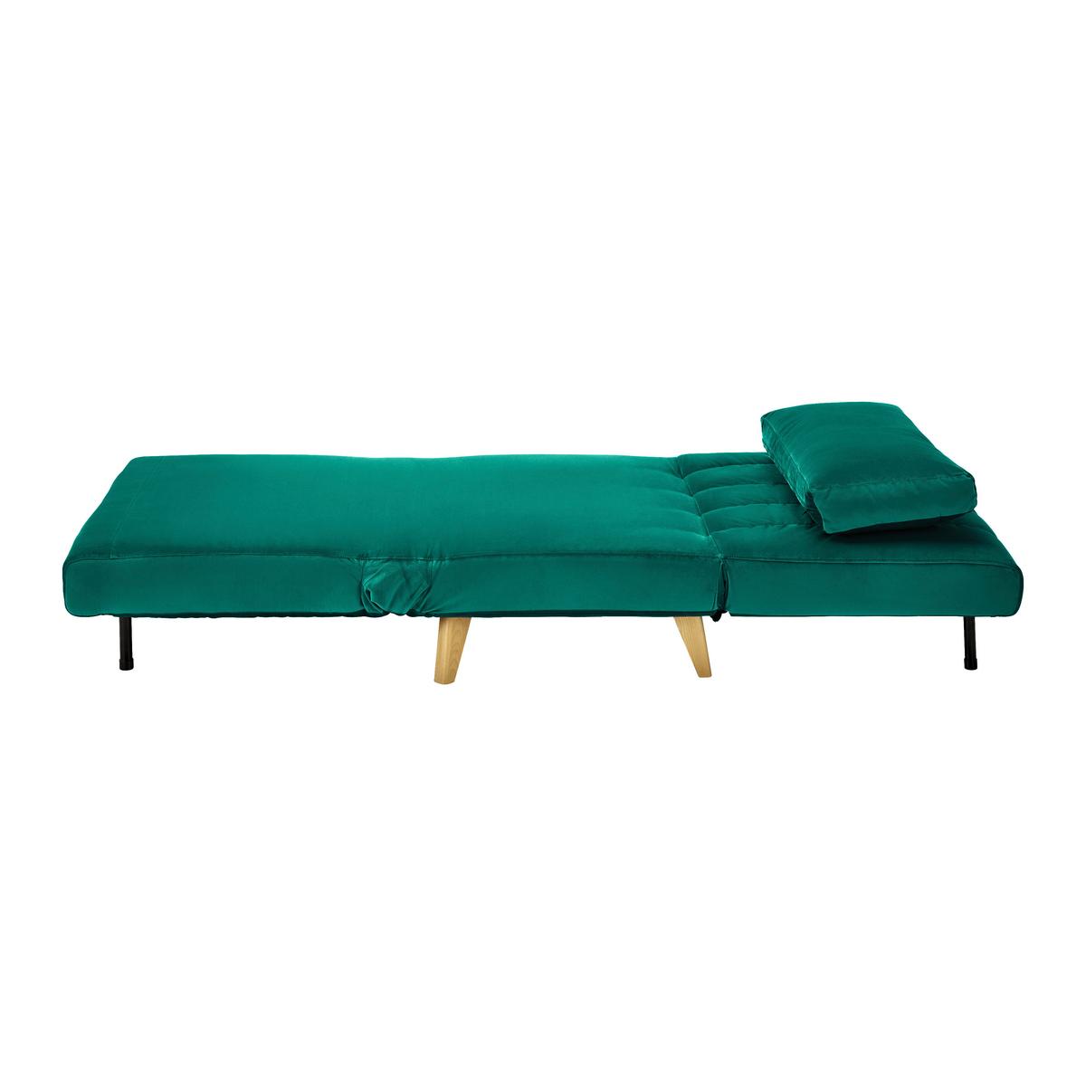 Rozkladacie kreslo Levin - zelené - zelená/prírodná farba, Modern, drevo/textil (103/94/82cm) - P & B