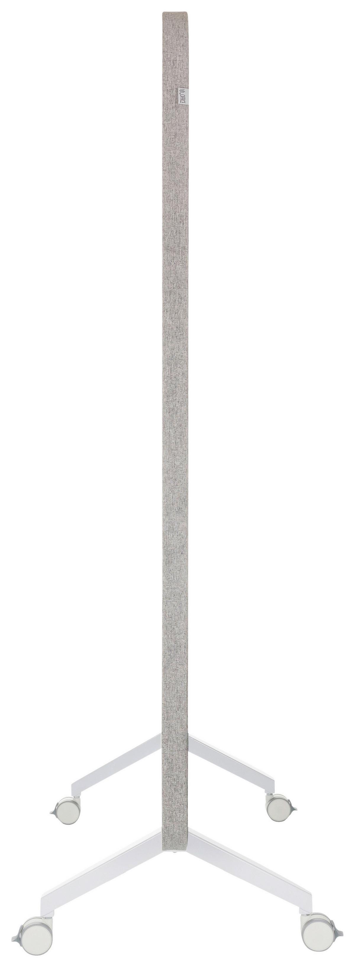 Akustikwand Mit Whiteboard Vision Board - Grau, Basics, Glas/Kunststoff (120/164/60cm) - MID.YOU