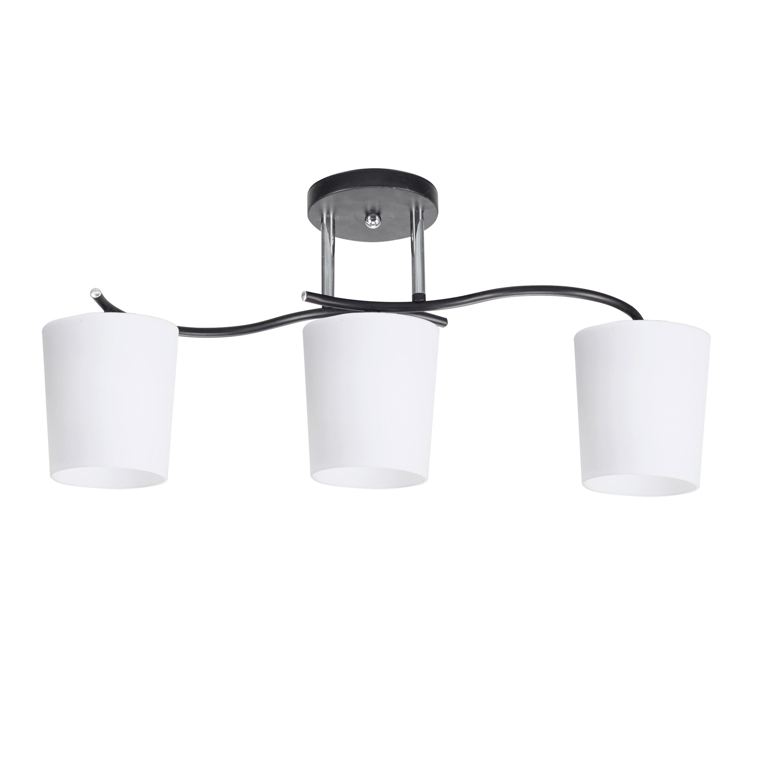 DECKENLEUCHTE 33-22660 ESNYR - Chromfarben/Schwarz, KONVENTIONELL, Metall (58/16/25cm)