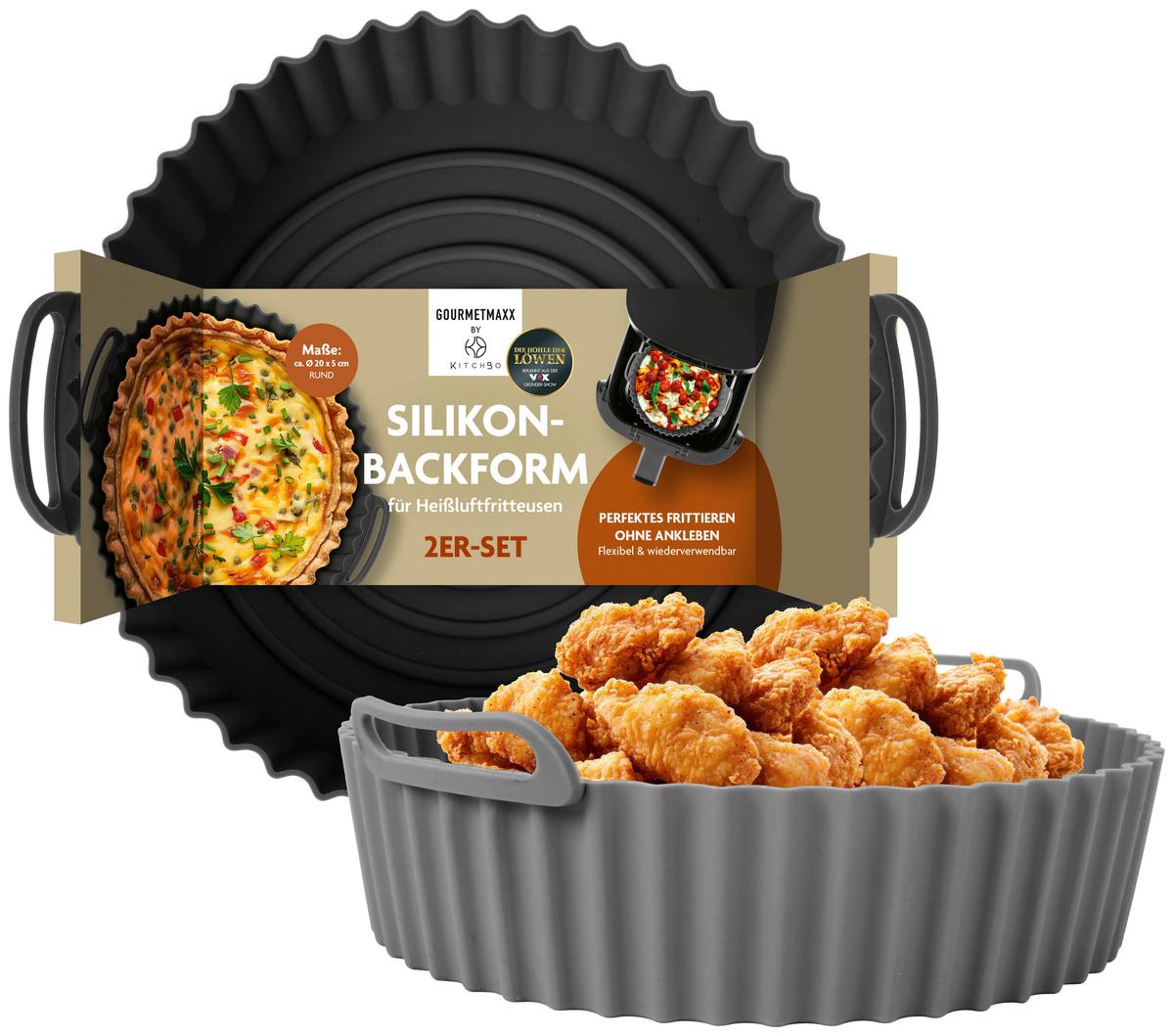 Backformenset Kitchbo - Schwarz/Grau, Basics, Kunststoff (20/6,3cm)