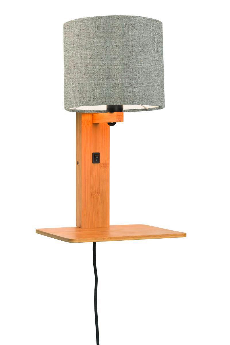 Wandleuchte Andes/w1/n/1815/ld - Naturfarben, Trend, Holz/Textil (19/24/36cm) - Good & Mojo