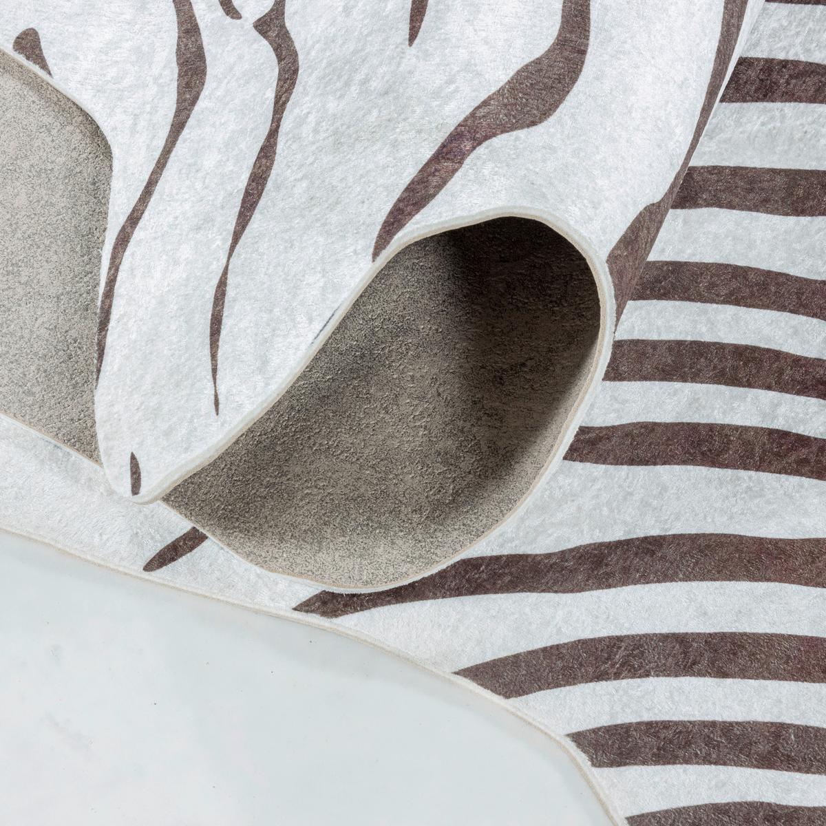 Fellteppich Etosha - Braun/Weiß, Design, Textil (150/200cm) - Novel