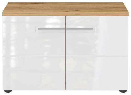 Schuhbank Aledo Weiß B: 75 cm - Eichefarben/Weiß, MODERN, Holzwerkstoff (75/50/41cm) - Germania