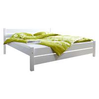 Postel z masívu Bora - 140x200cm - bílá, Natur, dřevo (140/200cm) - MID.YOU