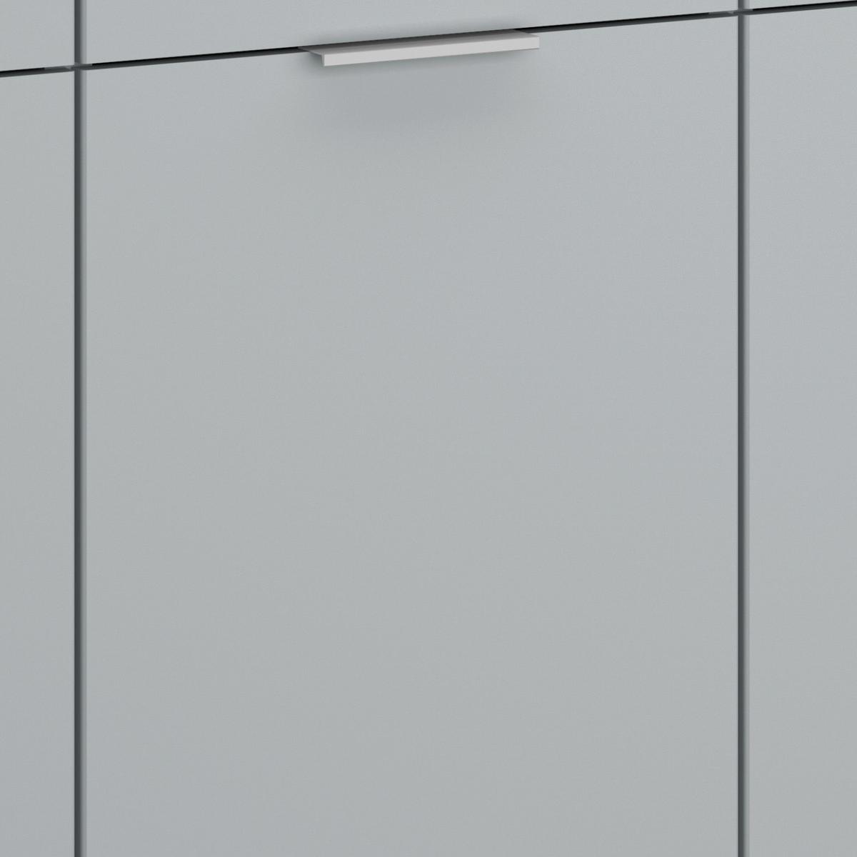 Kommode Mit Soft-Close B: 140 cm Alabama, Seidengrau - Hellgrau/Alufarben, MODERN, Holzwerkstoff (140/81/42cm)