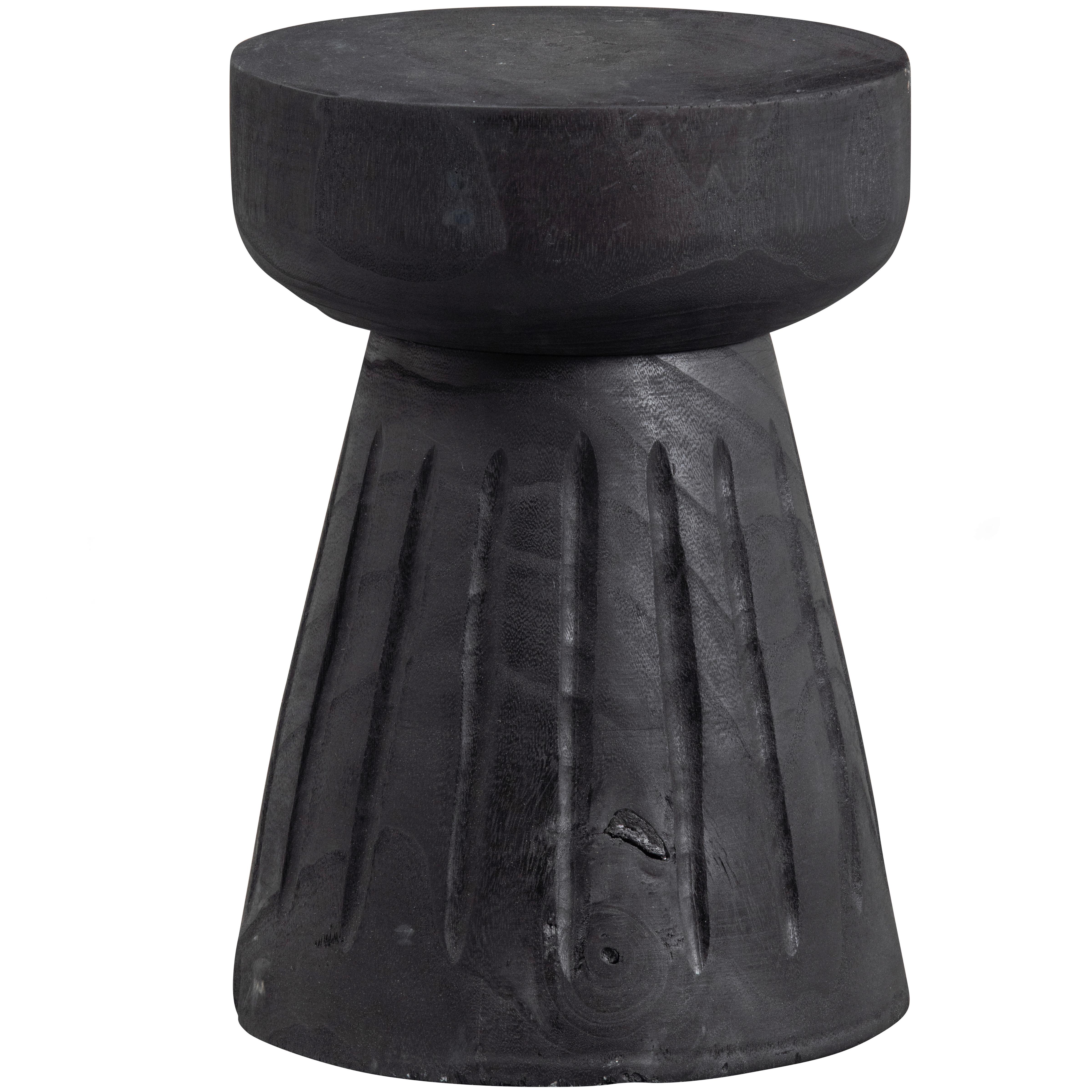 Hocker Borre Schwarz B: 28 cm - Schwarz, Design, Holz (28/40/28cm) - Livetastic