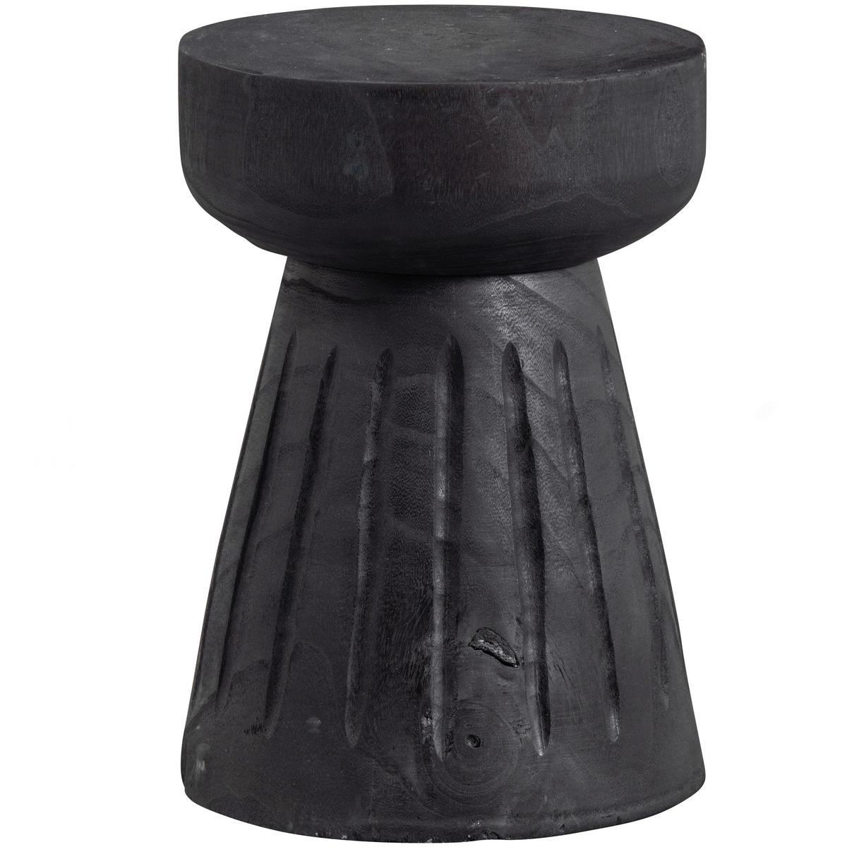 Hocker Borre Schwarz B: 28 cm - Schwarz, Design, Holz (28/40/28cm) - Livetastic