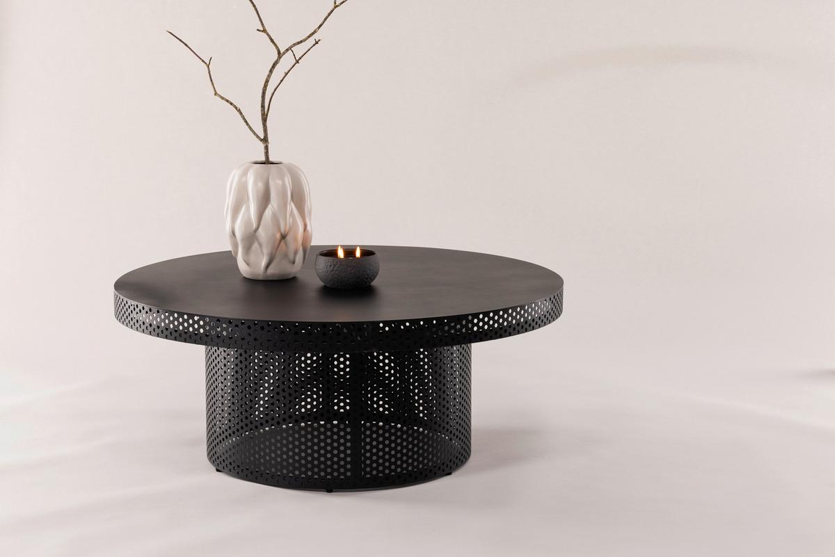 Couchtisch West End X Josefin Lustig - Schwarz, Design, Metall (100/100/40cm) - Livetastic