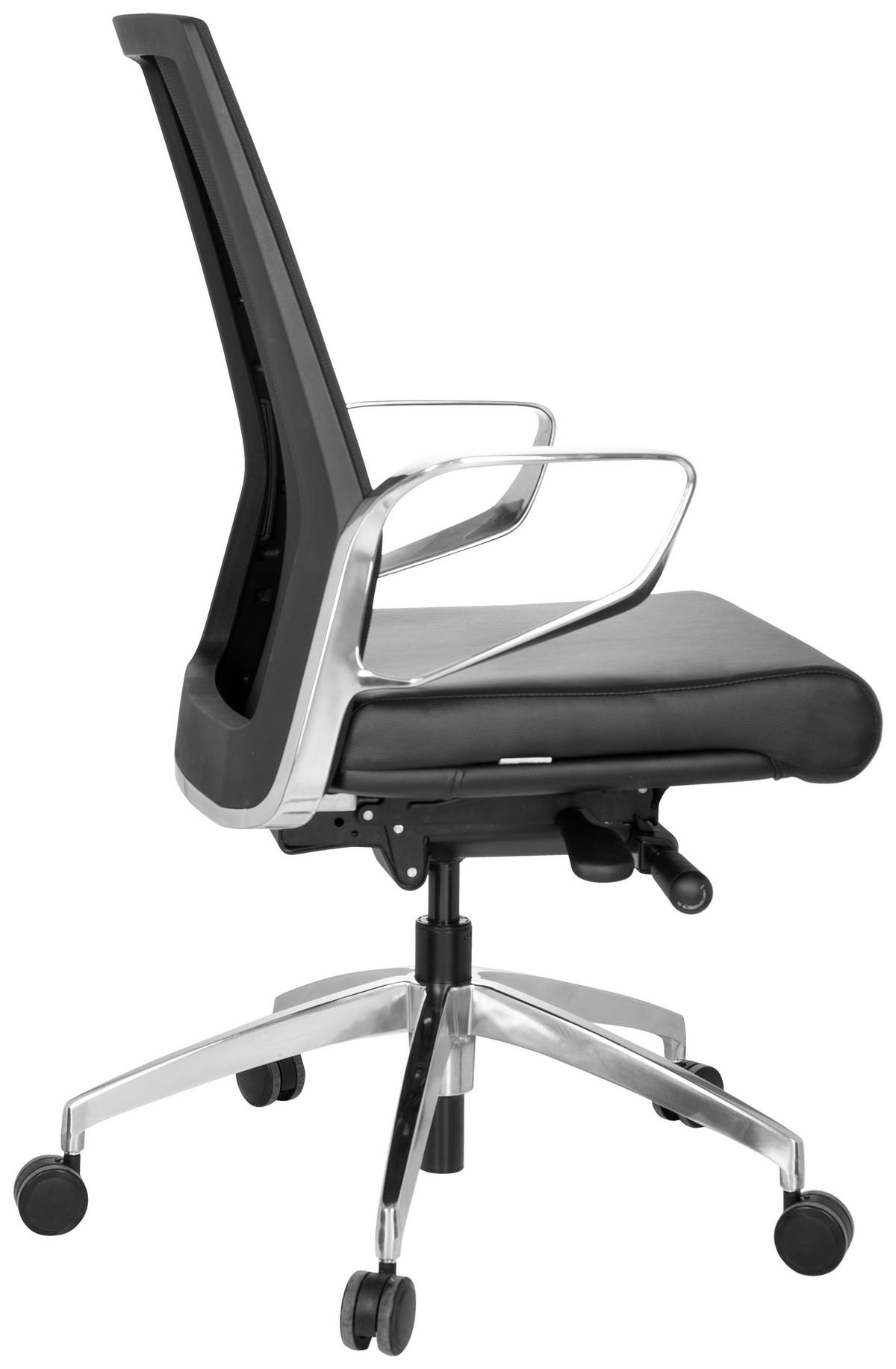 Drehstuhl Provider Net Schwarz - Schwarz, MODERN, Kunststoff/Textil (57/110/50cm) - MID.YOU
