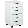 Rollcontainer Holz Massiv Weiß Simon 35x65x40 cm - Weiß, Basics, Holz/Kunststoff (35/65/40cm) - MID.YOU