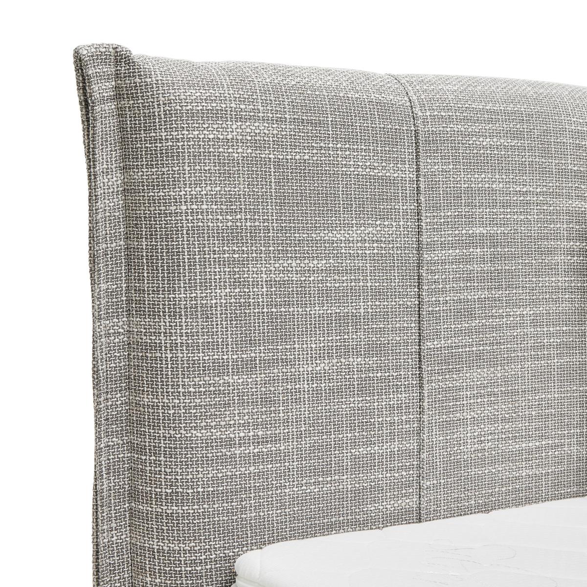 Americká posteľ VELORIA 160x200, sivá - sivá/prírodná farba, Konventionell, drevo/textil (160/200cm) - Mömax