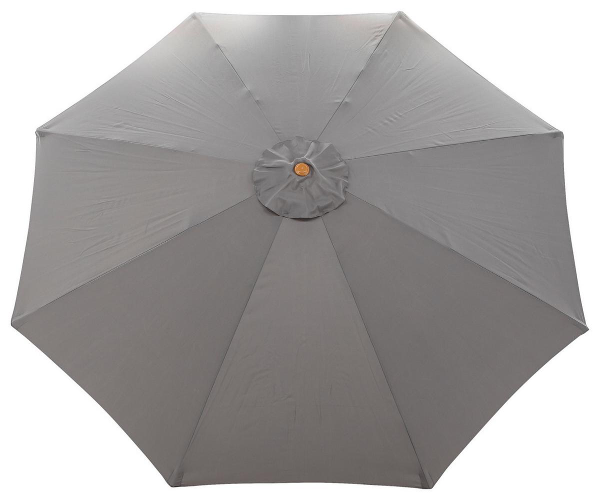 Sonnenschirm Ixos DM: 300cm H: 244cm Grau - Grau, KONVENTIONELL, Holz/Textil (300/244cm) - Gardenson