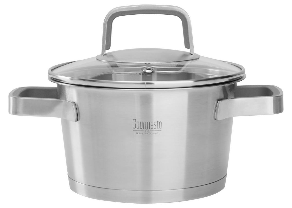 Hrniec Silver Line, 1,6l - číra/farba ušľachtilej ocele, Konventionell, kov/sklo (16/9,5cm) - Gourmesto