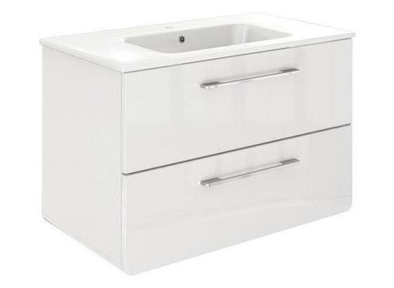 Waschtischunterschrank Faro B: 80 cm Weiß - Weiß, Basics, Keramik/Holzwerkstoff (80/54/48cm) - Livetastic Waschtischunterschrank Faro B: 80 cm Weiß - Weiß, Basics, Keramik/Holzwerkstoff (80/54/48cm) - Livetastic