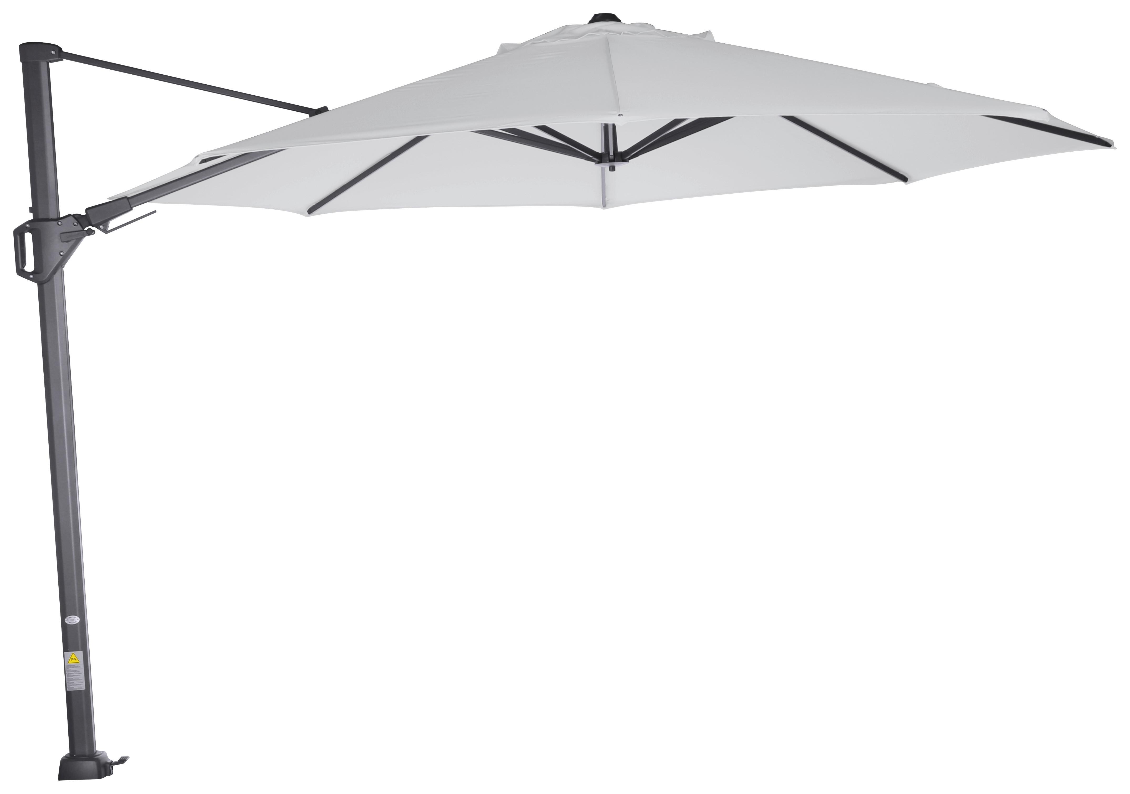 Ampelschirm Sunset N+ Ø 350 H: 252 cm Anthrazit/Grau - Anthrazit/Grau, KONVENTIONELL, Textil/Metall (350/350cm) - Siena Garden