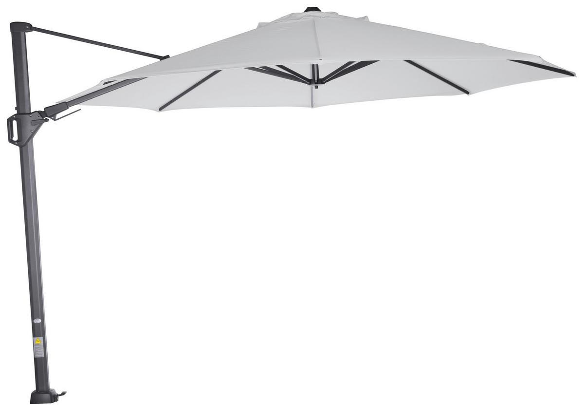 Ampelschirm Sunset N+ Ø 350 H: 252 Cm Anthrazit/grau - Anthrazit/Grau, KONVENTIONELL, Textil/Metall (350/350cm) - Siena Garden