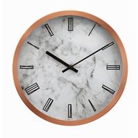 Nástěnné hodiny Sally, Ø: 30,5cm - šedá/bílá, kov/sklo (30,5cm) - Modern Living
