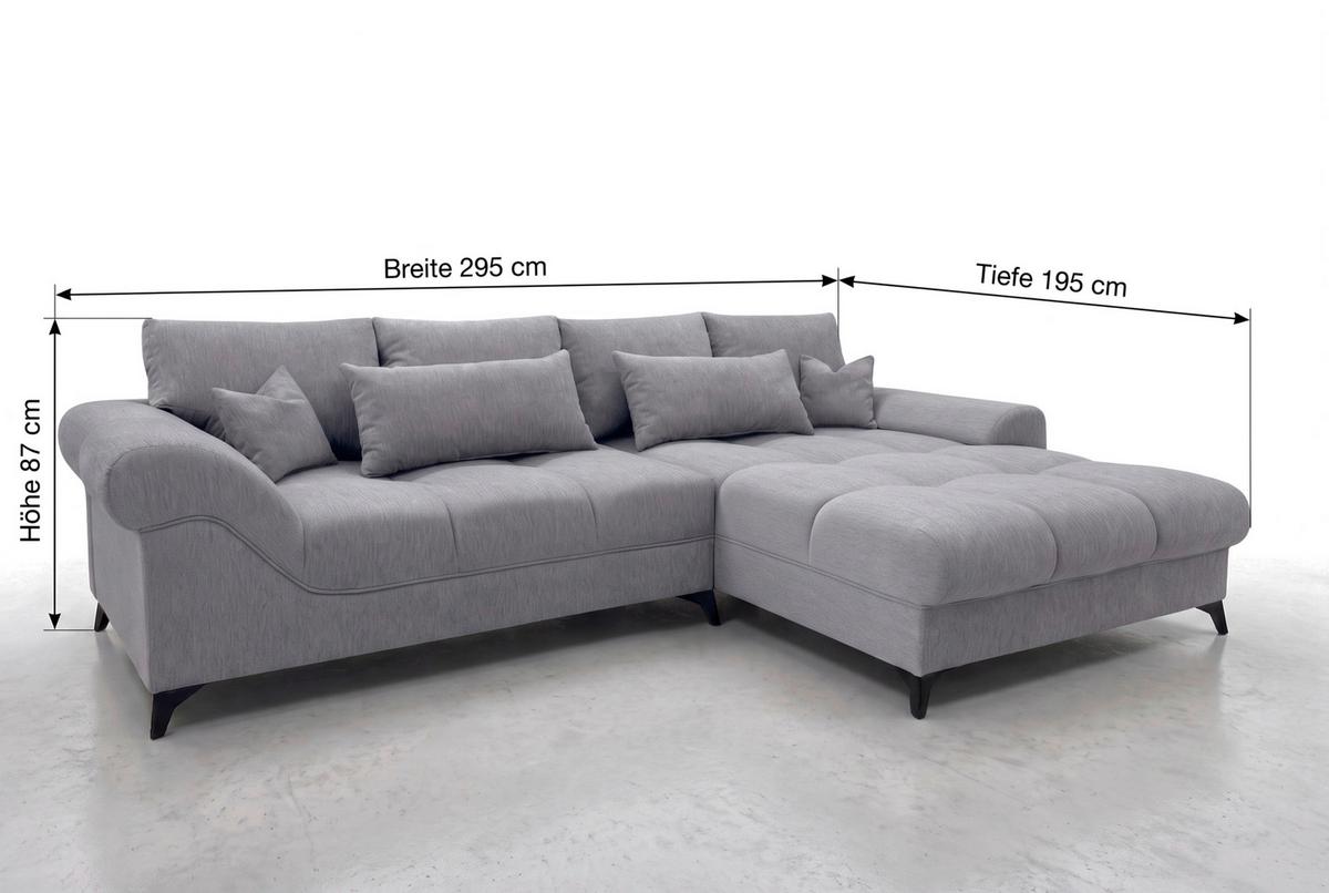 Rohová sedačka NOAH, obojstranná, sivohnedá - čierna/taupe, Modern, kompozitné drevo/textil (295/195cm) - Mömax