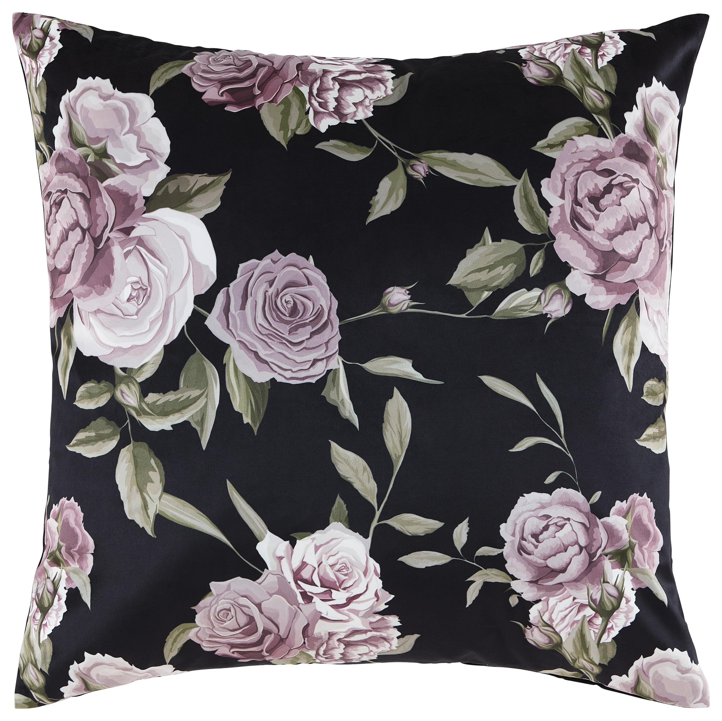 Dekorační Polštář Ashley, 60/60cm, Černá - černá, Romantický / Rustikální, textil (60/60cm) - Premium Living