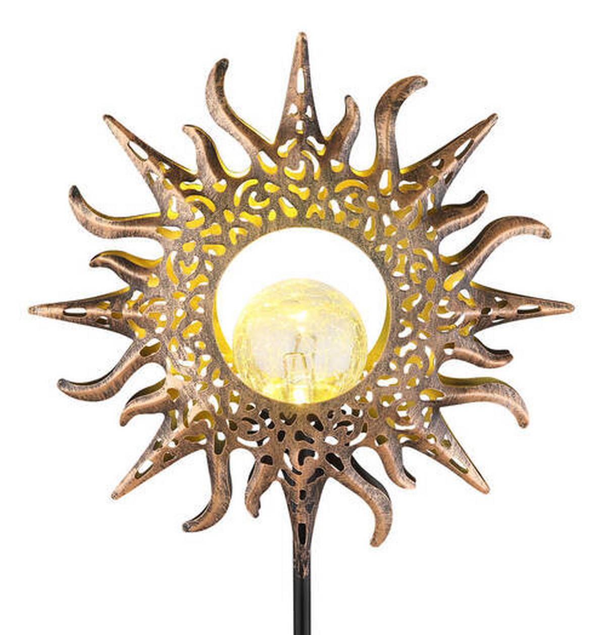 Solarleuchte 36533 - Rostfarben/Transparent, Basics, Glas/Kunststoff (24,2/81,5cm) - Globo