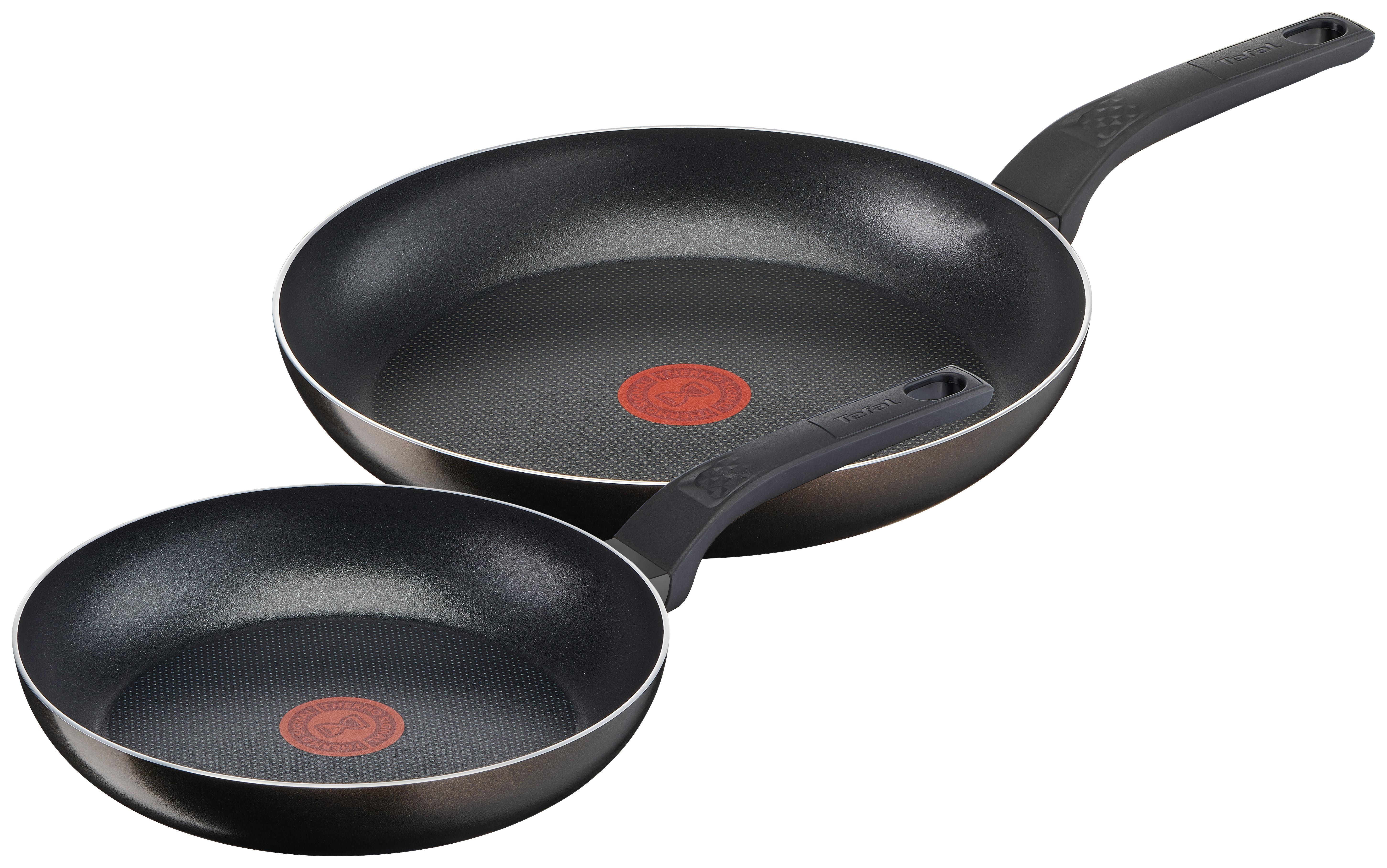 PFANNENSET COOK & CLEAN - Schwarz, Basics, Metall - Tefal