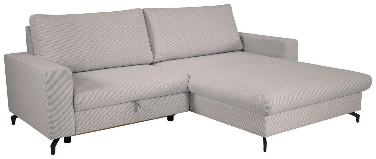 Ecksofa Clara Silberfarben B: 240 Cm - Silberfarben, MODERN, Textil (240/87/177cm)