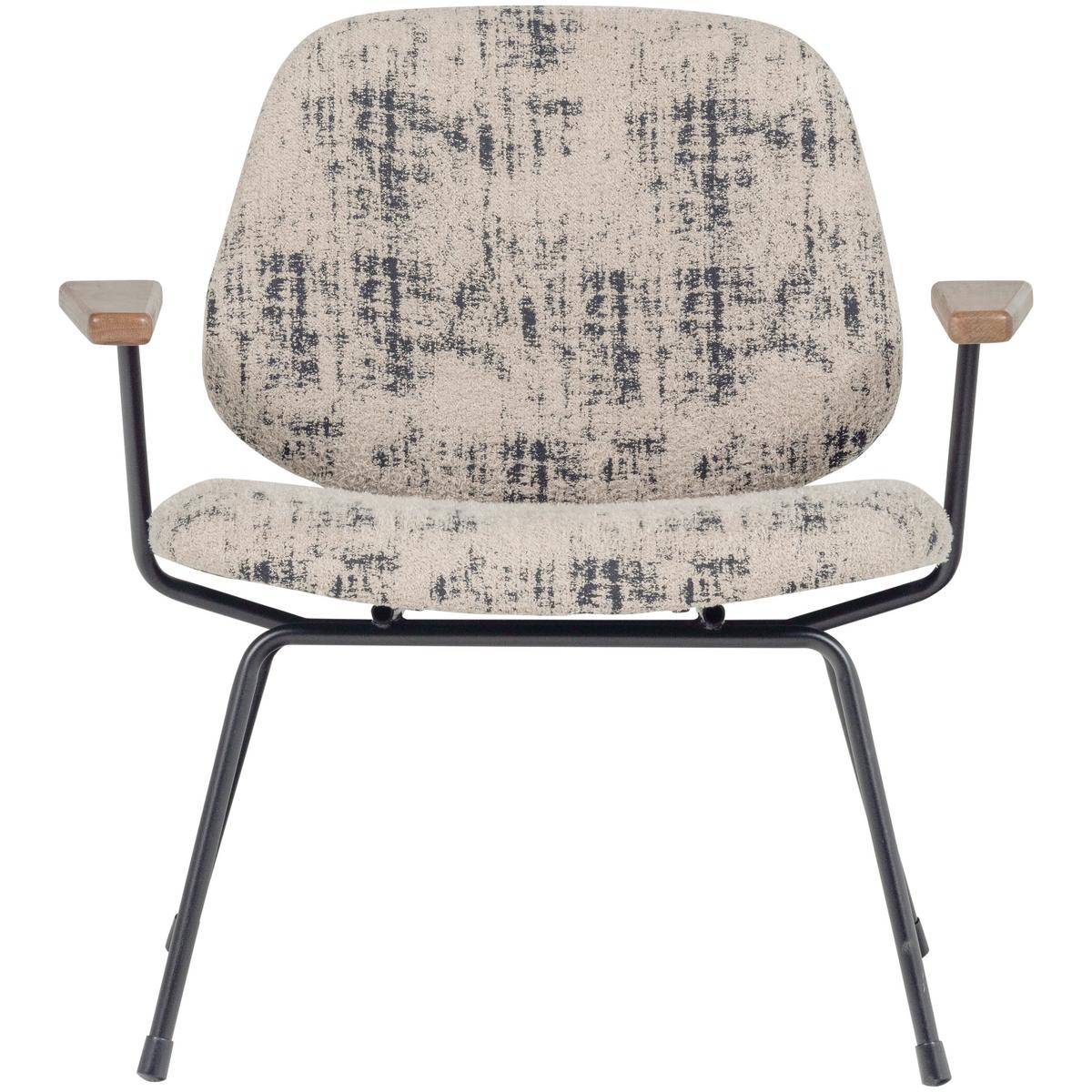 Sessel Aure Beige B: 69cm - Beige/Schwarz, Design, Holz/Textil (69/69/64cm) - Livetastic