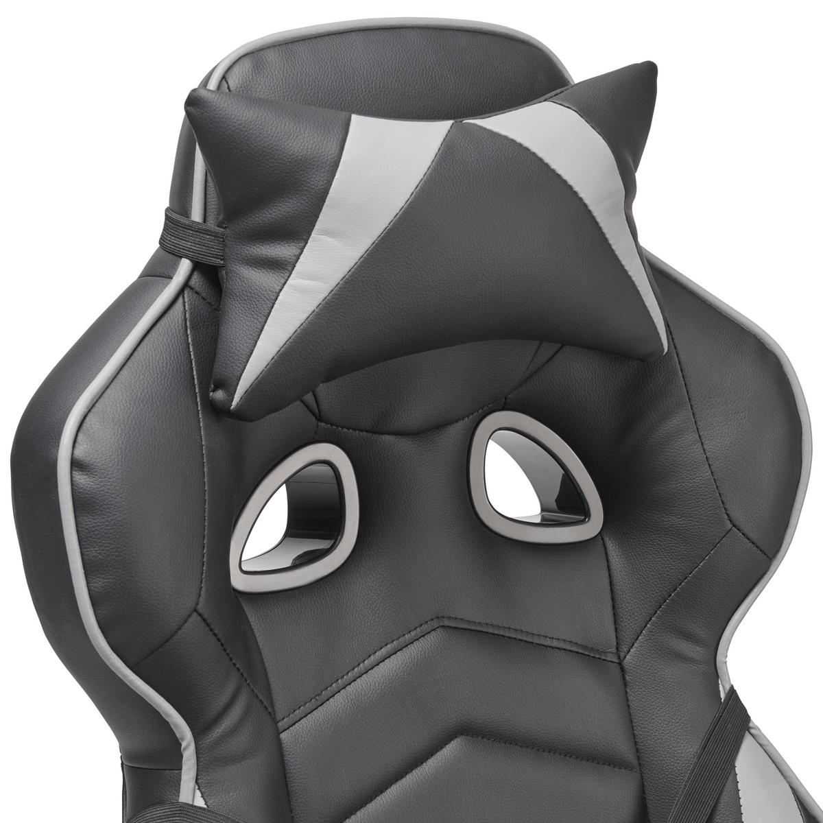 Gamingstuhl Yaira - Schwarz/Grau, LIFESTYLE, Holz/Kunststoff (68,5/116-124/65cm) - Livetastic