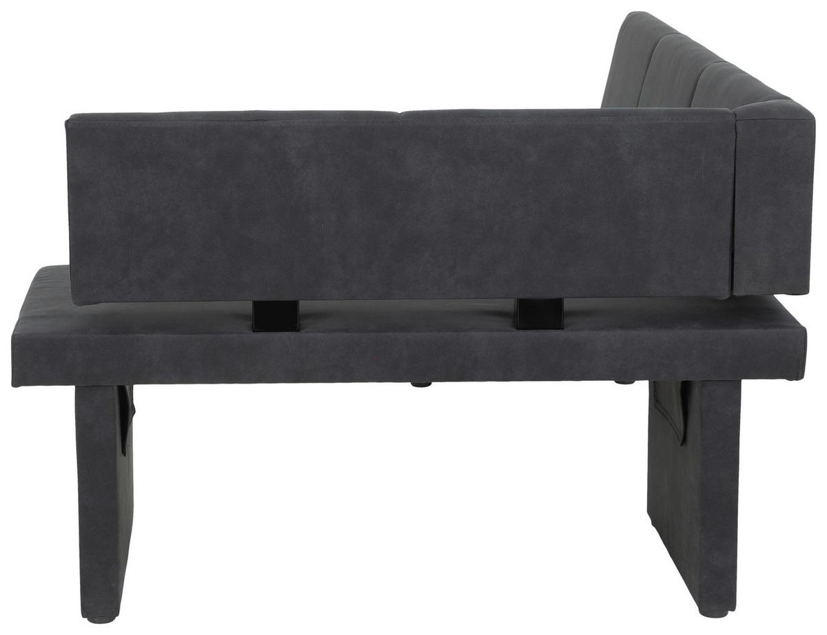 Eckbank Pia Anthrazit, S: 128x168 cm - Anthrazit, MODERN, Textil (128/168cm) - MID.YOU