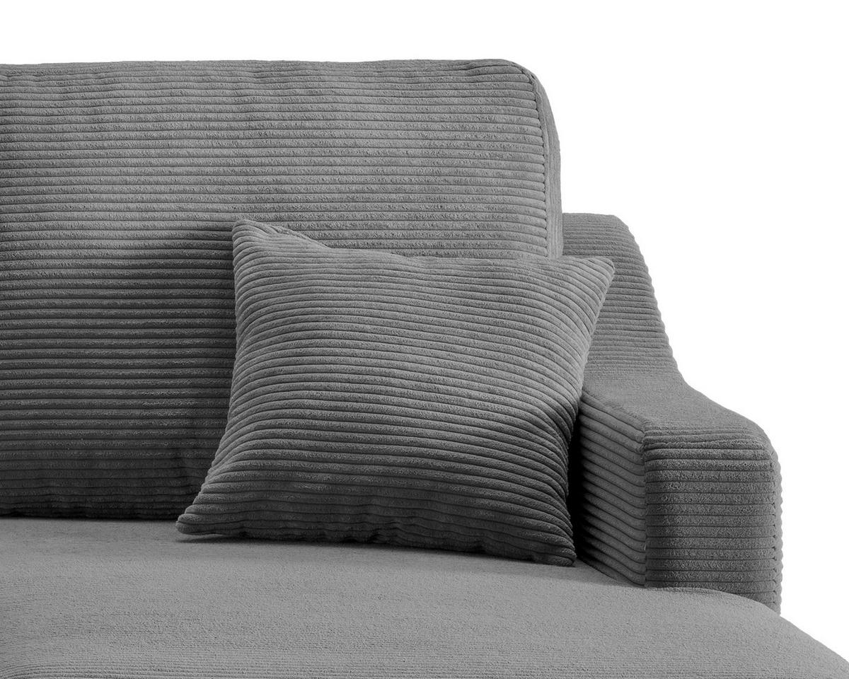 Ecksofa Valentina - Naturfarben/Grau, Design, Textil (228/150cm) - P & B