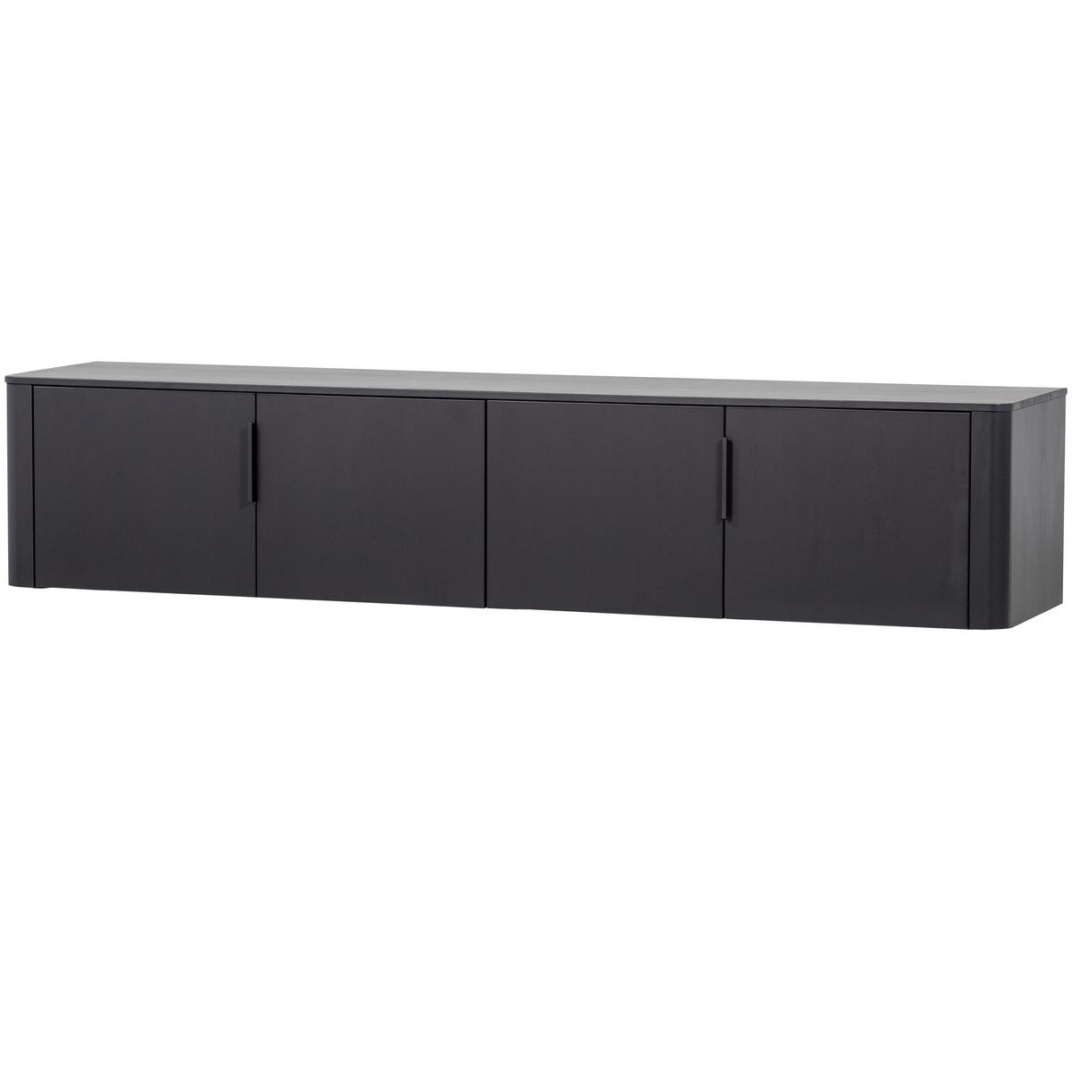 LOWBOARD Gunnar Schwarz B: 200cm - Schwarz, Design, Holz (200/56/44cm) - Livetastic