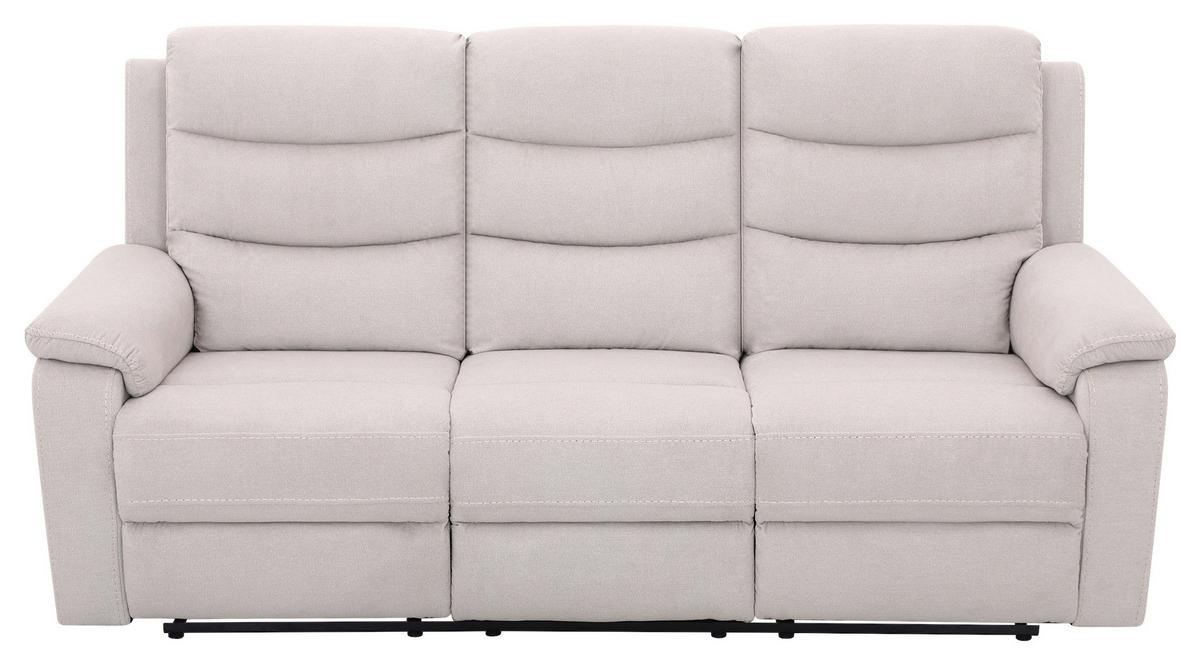 Trojmiestna relaxačná pohovka, MANCHESTER, béžová - čierna/béžová, Konventionell, textil/plast (208/102/93cm) - Based