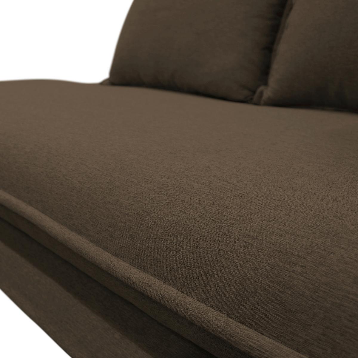 Liege Latte Braun inkl. Bettkasten Ottomane Rechts - Silberfarben/Braun, Design, Textil (224/84/99/107cm) - MID.YOU