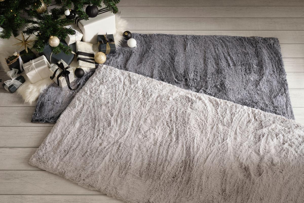 UMELÁ KOŽUŠINA Denise 1, 80/150cm, strieborná - biela/strieborná, Romantik / Landhaus, textil/kožušina (80/150cm) - Mömax