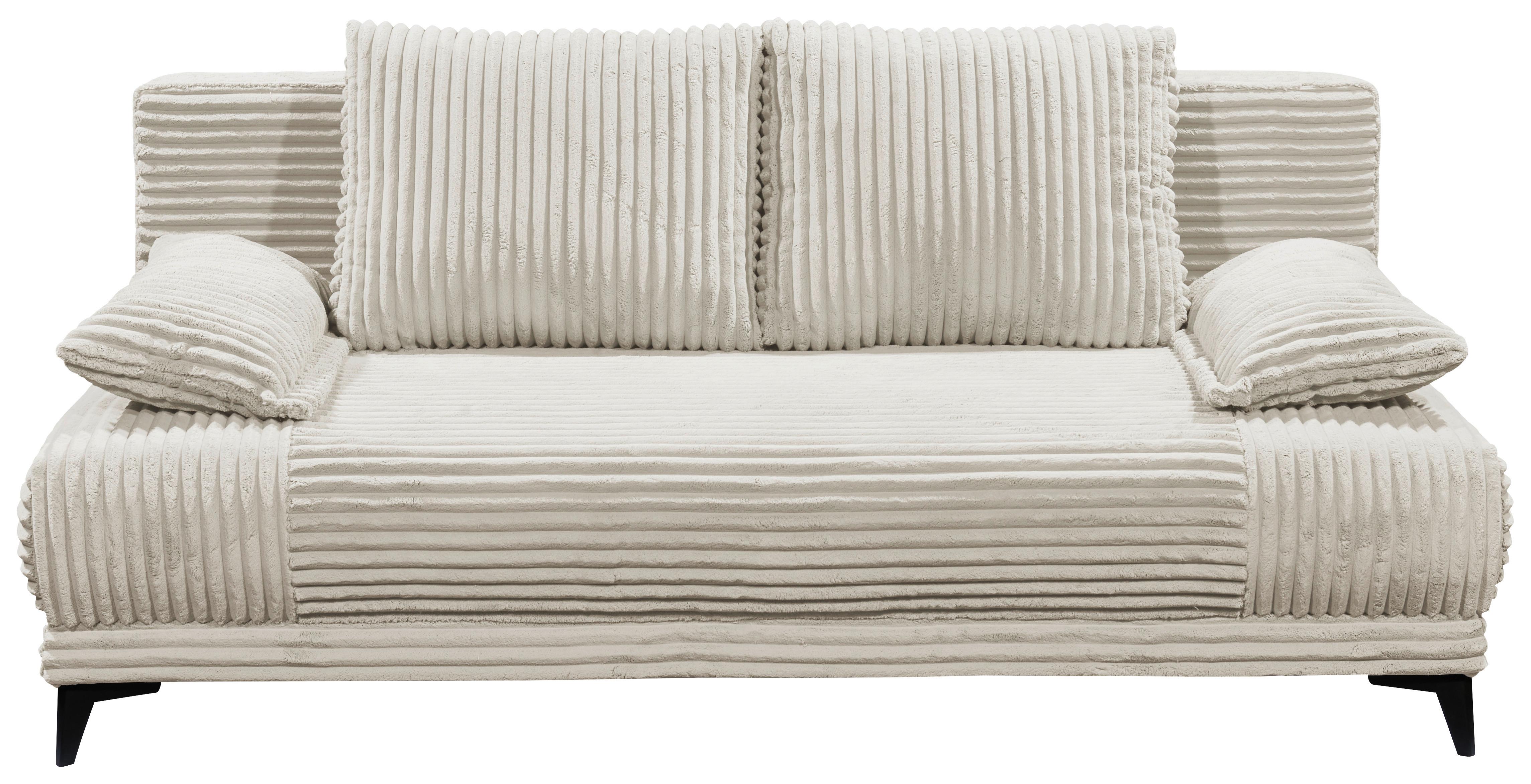 Schlafsofa Sally Hellgrau B: 211 cm - Hellgrau/Schwarz, KONVENTIONELL, Textil (211/96/105cm) - MID.YOU