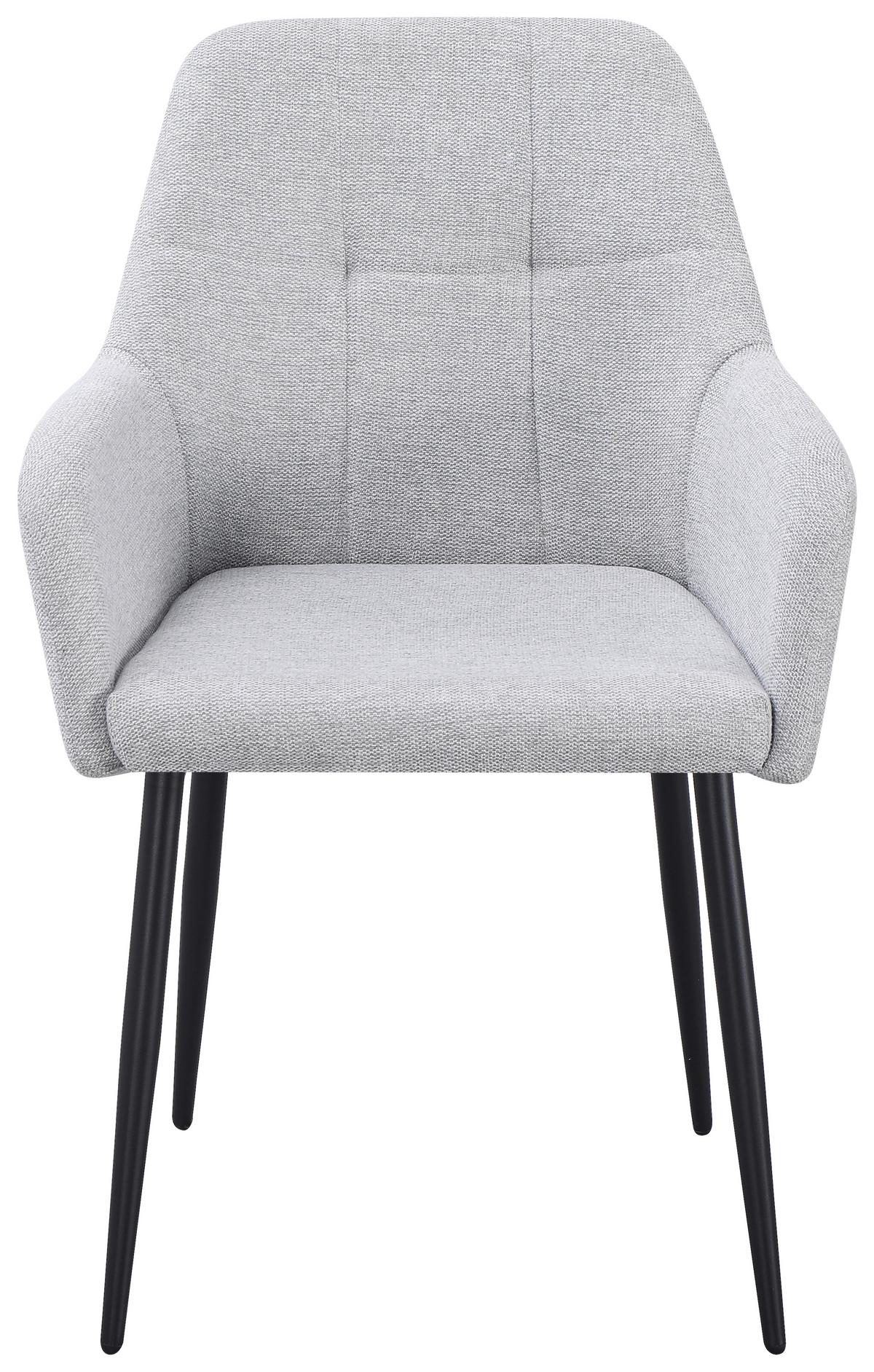 Karosszék Joe Ii - világosszürke/fekete, Konventionell, textil/fém (58/86/61cm)