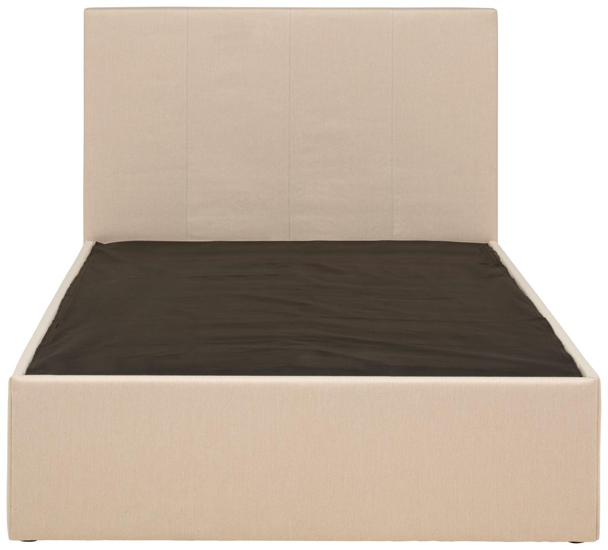 Boxbett mit Topper 120x200 Carolina - Sandfarben/Schwarz, KONVENTIONELL, Holz/Textil (120/200cm) - P & B