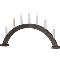 Led-dekoleuchte 230-37 Kerzenständer - Braun/Weiß, Basics, Holz/Kunststoff (57/6/34cm) - Eglo