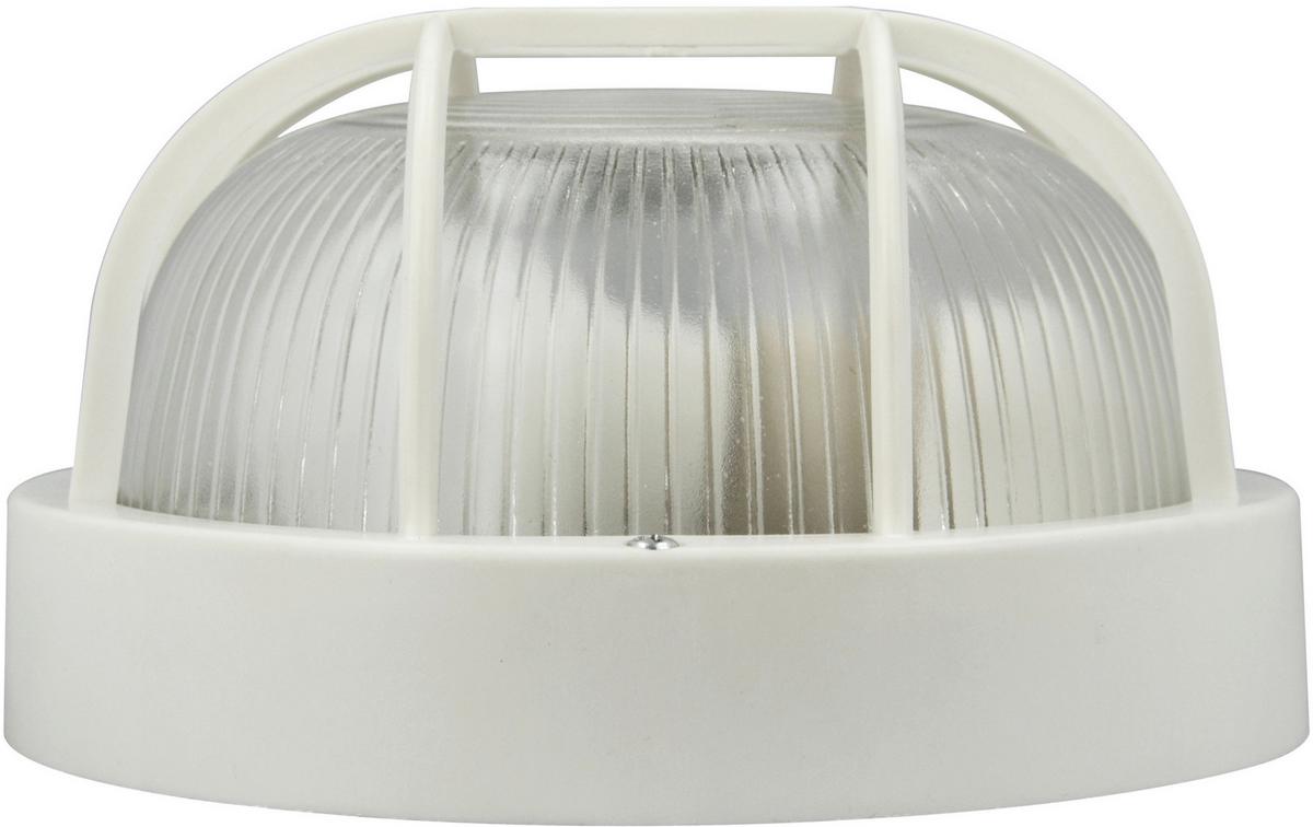 Led-wandleuchte 1-flammig, Für In- Und Outdoor - Weiß, Basics, Glas/Kunststoff (18,5/10,5cm)