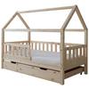Hausbett Kay - Naturfarben, MODERN, Holz/Textil (80/160cm) - MID.YOU