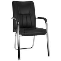 Besucherstuhl Banda V Schwarz - Chromfarben/Schwarz, MODERN, Textil/Metall (55/94/44cm) - MID.YOU