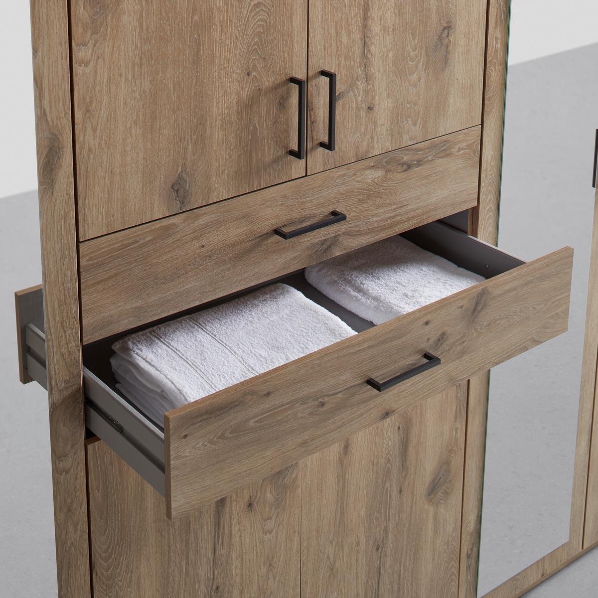 Šatní skříň DILLINGEN - barvy dubu/černá, Konvenční, kompozitní dřevo/plast (270/208/58cm) - Mömax