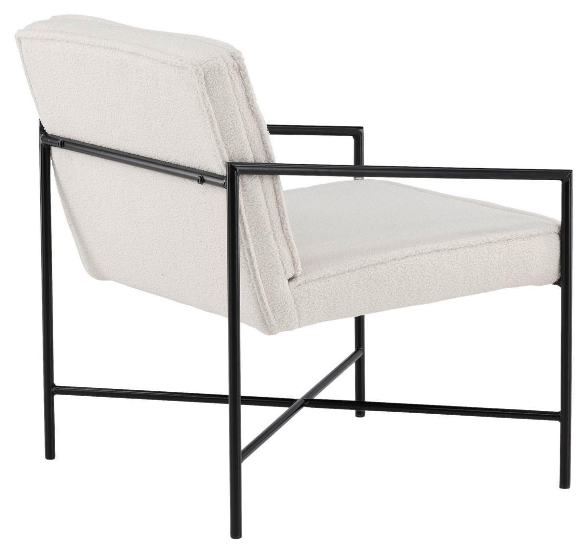 Sessel Rakel - Schwarz/Weiß, Design, Textil/Metall (66/78/65cm) - Livetastic