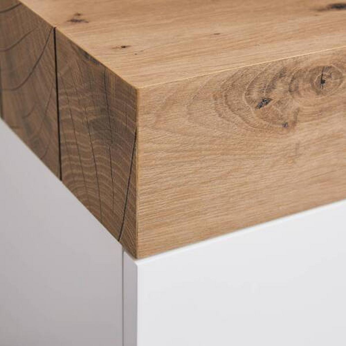 Botník CARA - bílá/barvy dubu, Moderní (60/45/40cm) - Bessagi Home