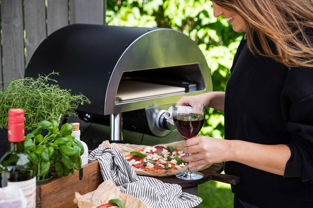Pizzaofen Sentosa - Schwarz, KONVENTIONELL, Metall (52/39/49cm) - Gardenson