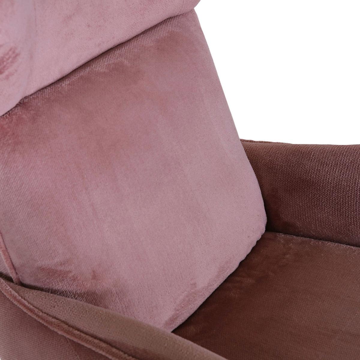 Ohrensessel Lorris - Schwarz/Rosa, KONVENTIONELL, Textil (83/110/92cm) - MID.YOU